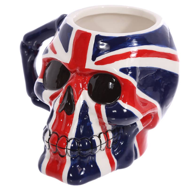 2048 UK Flag Skull Head Ceramic Shaped Mug £14.95