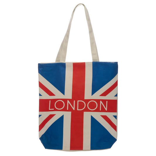 2048 London Union Jack Flag Reusable Zip Up Cotton Bag £8.50