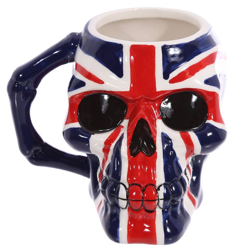 2048 UK Flag Skull Head Ceramic Shaped Mug £14.95