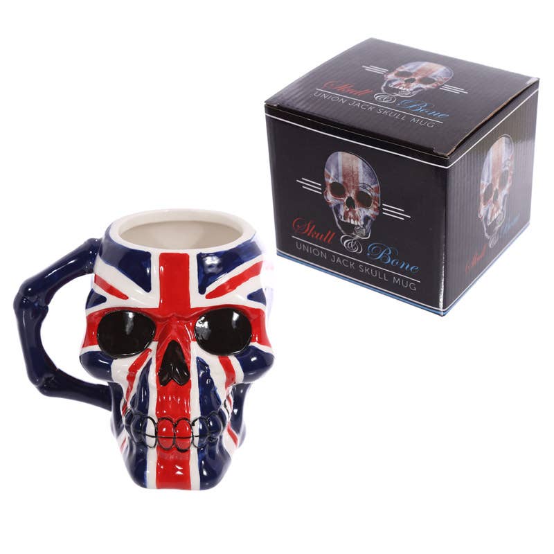 2048 UK Flag Skull Head Ceramic Shaped Mug £14.95