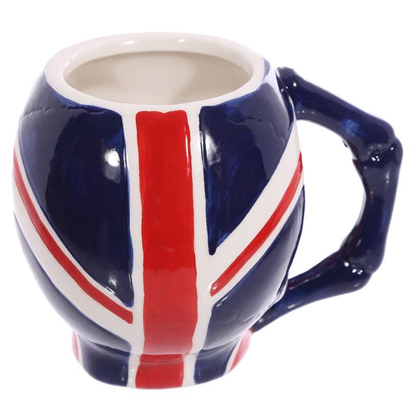 2048 UK Flag Skull Head Ceramic Shaped Mug £14.95