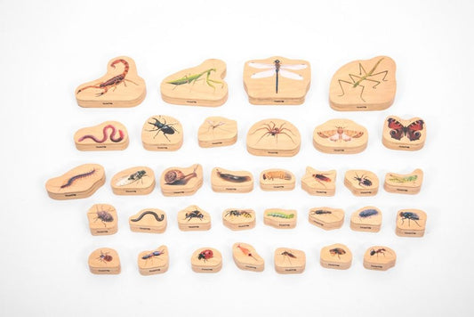 Mini Beast Wooden Blocks - 33 Pieces - Daily Mind