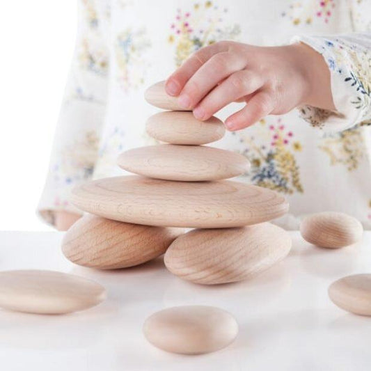 Wooden Cobblestone Stacked Stone - Daily Mind